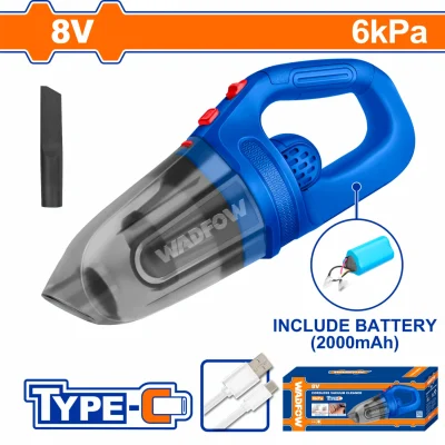 Aspiradora Inálámbrica Portátil 8V Capac 0.45L ≥6 Kpa Batería No Extraíble. Cargador USB-C. WLV0801