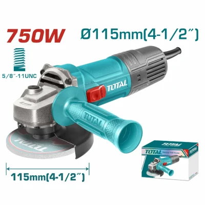 Esmeril Angular De 4 1/2" Total 110V-120V~60Hz 750W. 5/8"-11 UNC, 12000 Rpm. UTG10711556