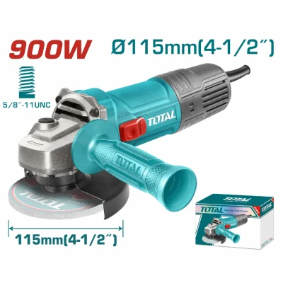 Esmeriladora Angular 900W Flexible. Velocidad Sin Carga: 1000Rpm. Diámetro Del Disco: 4-1/2" Rosca Del Husillo: 5/8"-11UNC Con Mango Auxiliar. No Incluye Disco. UTG109115563