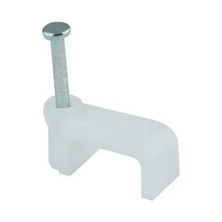 GRAPA CUADRADA PARA CABLE BLANCO 14MM,12MM,10MM