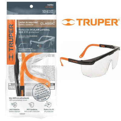 LENTE DE SEGURIDAD AJUSTABLE TRANSPARENTE TRUPER CLASSIC