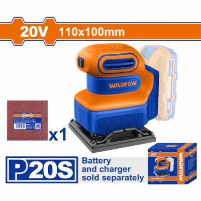 Lijadora De Mano Inalámbrica 20V 12000Rpm Incluye 1 Hoja De Lija. Batería Y Cargador Por Separado. WRAP5010