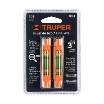 NIVEL DE HILO 3 PULGADA TRUPER, 2 UNIDAD.