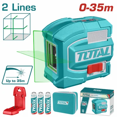Nivel Laser De Línea Autonivelante. Rango De Trabajo: 0-35 M. Precisión De Línea: ± 1.5 Mm A 7M. Baterías AA. TLL156601