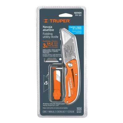 Navaja plegable, cuerpo metálico, 6' Truper 101101