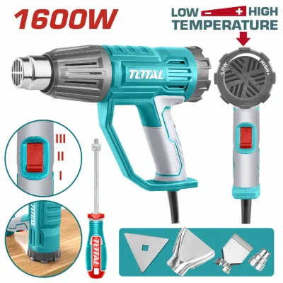 Pistola De Calor 1600W Temperatura Ajustable Con Botón Giratorio Para Un Control Preciso. 110-120V~50/60Hz. UTB16045