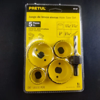 Juego De Broca Sierras Para Instalar Cerraduras 5 Pz Pretul,