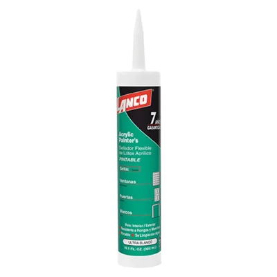 Sellador Acrílico Color Blanco 10 Oz Para Puertas, Ventanas Y Marcos En Interiores Y Exteriores