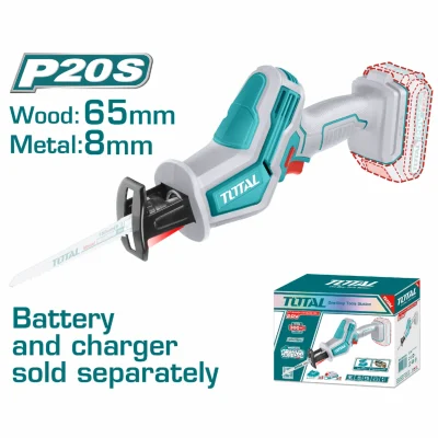 Sierra Sable Reciproca 20V 3200Rpm. Corta Metal Y Madera. Batería Y Cargador Por Separado. TRSLI6506