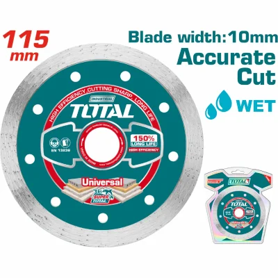 Disco De Diamante Liso Para Usar Con Agua 115 (4 1/2'') X22mm. TAC2121151